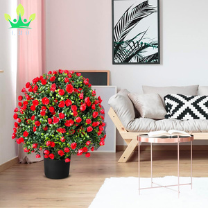 Artificielle Rose Topiaire Boule Arbre En Pot Buissons Plantes pour La Maison Jardin Arbustes Buissons Boule Arbre Bureau Porche Décoration - Product Image 3