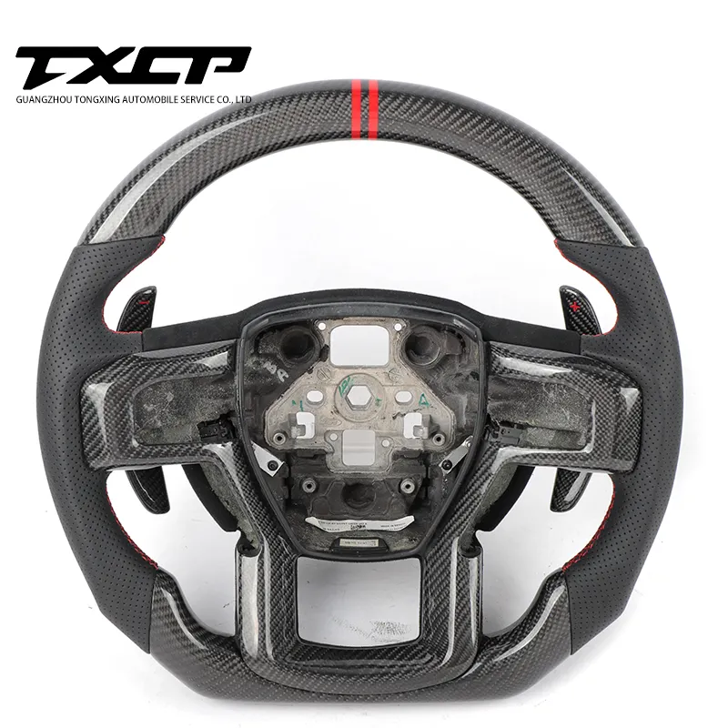 Custom Alcantara carbon fiber steering wheel Fit For FORD Raptor F150 Car Steering Wheel