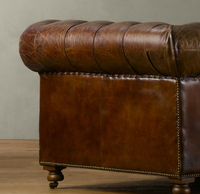Rhoohill Custom ized American Design Wohnzimmer Italien Leders ofa Französisch Land Retro Echt leder Villa 3 Sitze Sofa