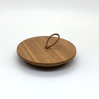 Couvercles de bougies en bois de luxe personnalisés avec anneau en silicone pour pots de bougies en verre, idéal pour la décoration intérieure - Fournisseur direct usine