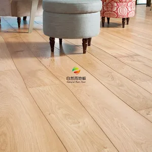 High-End-Hotel gebrauch Naturfarbe Fertig Komfortable Touch-Holzböden Eiche Solid Live Edge Curved Floor ing