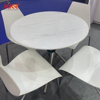 Runder Couch tisch Esstisch mit Steinplatte Couch tisch in Marmor optik
