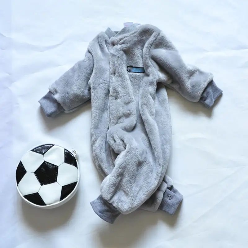 Jumpsuit Baby Pajamas Jumpsuit 6 Autumn Winter Thickened Harbin Clothes 0-1 Year Old Boys' Baby Climbing Wear Flannel