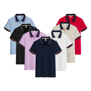 Precio de fábrica de los hombres casuales <span class=keywords><strong>para</strong></span> Polo camisa 200gsm liso en blanco logotipo personalizado bordado 3D Animal patrón de longitud corta Luz - Product Image 5