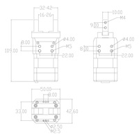 SAMSR pince adaptative électrique Nema 17 moteur pas à pas pince industrielle 10/18mm course pour bras de manipulateur de main de pince de Robot