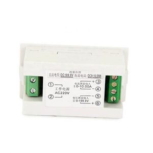 Kỹ thuật số DC 0-199.9V 0-10A Ampe kế Vôn kế kép LCD hiển thị Volt Amp Bảng điều chỉnh <span class=keywords><strong>Meter</strong></span> đo Trắng - Product Image 5