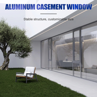 Fenêtre à battant en aluminium - Design moderne, verre trempé insonorisé pour entrée d'hôtel avec solutions de design graphique