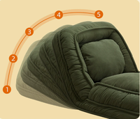 Canapé-lit pour chien et humain, fauteuil inclinable 2-en-1, pliable, pour le sol