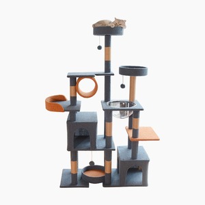Arbre à chat, griffoir, nid pour chat, pilier d'escalade intégré, plateforme de saut multi-niveaux, fabrication sur mesure, vente en gros - Product Image 1