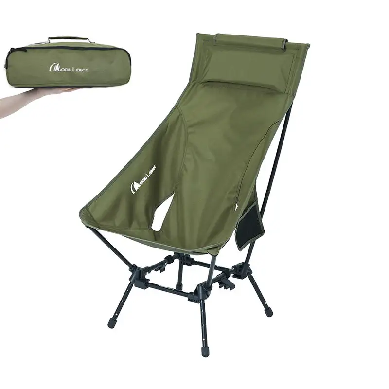 Yan cep ayarlanabilir sırt çantası sandalyeler ile MOONLENCE 7075 alüminyum kamp plaj sandalyesi taşınabilir katlanır sandalye