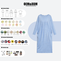 Robe de nuit Hongbo pour femme, vente en gros, ample, manches longues, longueur cheville, design personnalisé, élégante, pour la maison