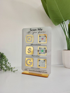 Signo Rosa personalizado de negocios Signo de contacto social Logo <span class=keywords><strong>Instagram</strong></span> <span class=keywords><strong>Facebook</strong></span> Icono dorado - Product Image 2