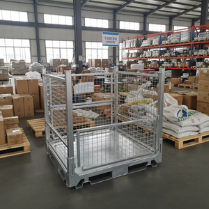 Contenitore in rete metallica zincata impilabile e pieghevole a 4 livelli per magazzino, capacità 1500 kg - Product Image 3