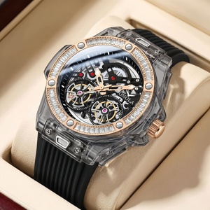 Reloj Mecánico Automático de Lujo ONOLA ON3835D, Nuevo Modelo de Doble Esfera, Correa de Silicona, Resistente al Agua, para Hombre - Product Image 1