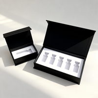 Boîte cadeau en carton noir avec fermeture magnétique, logo personnalisé, luxe, faite à la main, avec insert en mousse EVA