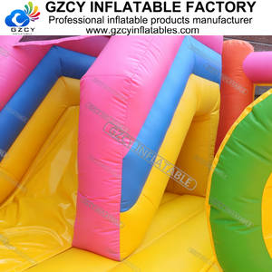 Château gonflable commercial personnalisé avec toboggan aquatique, couleurs classiques, en PVC, facile à installer, à vendre - Product Image 3