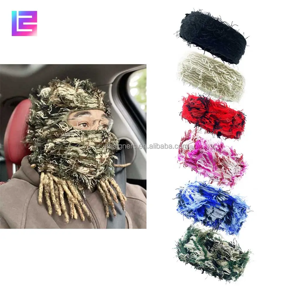 Wholesale crochet Stretchy sports elastic knitted hair bands yoga grassy distressed designer headbands