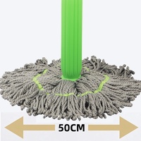 Serpillère essoreuse automatique 2-en-1 avec manche en acier inoxydable et essorage mains libres pour le nettoyage des sols domestiques