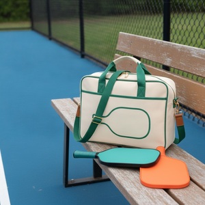 Sac de raquette de pickleball Heritage Canvas pour 2 raquettes, en coton et polyester, avec logo personnalisé, vente en gros, sac de raquette de tennis et de padel - Product Image 3