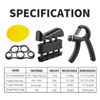 Juego de ejercitadores de mano para entrenamiento de fuerza y desarrollo muscular (material TPE/TPR/PP)
