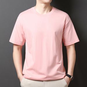 เสื้อยืดผู้ชายผ้าฝ้ายแท้ถักน้ำหนัก 200 กรัม รุ่นใหม่ประจำฤดูร้อนปี 2025 สไตล์เรียบง่าย สีพื้น ทรงหลวม ไหล่ตก แขนสั้น - Product Image 3