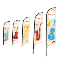 Drapeau publicitaire extérieur Admax, bannière volante, promotion, impression personnalisée, drapeau de plage en forme de larme, mât de drapeau en aluminium personnalisé