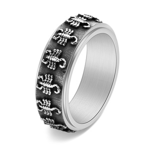 Anillo de Escorpión Vintage de Acero Inoxidable Plateado y Dorado, Estilo Hip Hop Punk, Joyería Natural, Regalo para Bodas, Ayuda a Aliviar la Ansiedad - Product Image 4