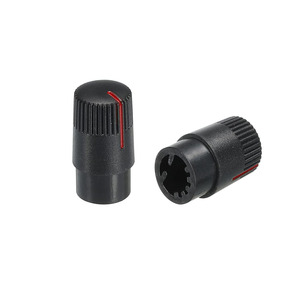 Op maat gemaakte CNC-gedraaide D-vormige potentiometerknop zwart wit - ABS gitaarknop 180 graden - Product Image 3