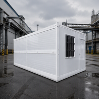 Maison mobile modulaire préfabriquée de 20 pieds, structure en acier respirante, résistante aux ouragans, pliable, type conteneur