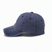 Casquette de baseball en sergé de coton souple à six panneaux, broderie logo vieilli, ajustable, unisexe, marque privée, vente en gros OEM ODM