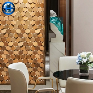 Hexagonal 3D <strong>Wood</strong> Wall <strong>Panel</strong> Textured Accent Wall Design for <strong>Living</strong> <strong>Room</strong> &amp; Office Decor - Product Image 3