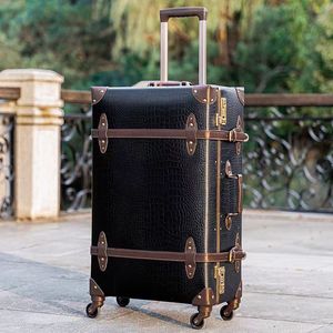<span class=keywords><strong>Valigia</strong></span> Classica in Pelle PU Effetto Coccodrillo, Bagaglio Vintage 20/22/24/26/28 Pollici, Consegna Rapida, Borsa Trolley OEM ODM - Product Image 1