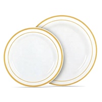 Assiettes jetables en plastique de style moderne – Meilleures ventes pour les fêtes, les présentations de gâteaux, les mariages ; Minimalisme contemporain