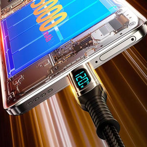 สาย6A ข้อมูล USB C PD120W ชาร์จเร็วจอแสดงผลดิจิตอลสำหรับ <span class=keywords><strong>iPhone</strong></span> 15 16 17 Pro maxxiaomi <span class=keywords><strong>Samsung</strong></span> - Product Image 5