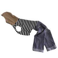 Manteau d'été moderne et minimaliste en jean 3D à jambes larges pour chien, léger et tendance, pour lévrier italien et whippet