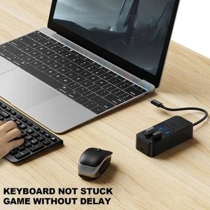 Concentrador USB 3.0 SYONG de 4 Puertos, Tipo-C Macho, 5 GB/S, Conexión y Sin Retraso <span class=keywords><strong>para</strong></span> Ratón, Teclado, <span class=keywords><strong>Mac</strong></span>, Xbox, PlayStation, Carcasa de Plástico - Product Image 5