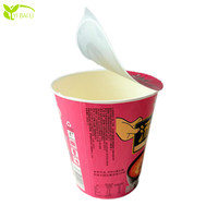 Couvercle en papier thermoscellable de qualité alimentaire, facile à décoller, pour bols de nouilles instantanées, soupes ramen, frites et emballages de bonbons