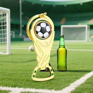 Llavero Conmemorativo del Mundial de Fútbol 2026, <span class=keywords><strong>Mini</strong></span> Balón de Fútbol de Material PU con Abrebotellas - Product Image 4