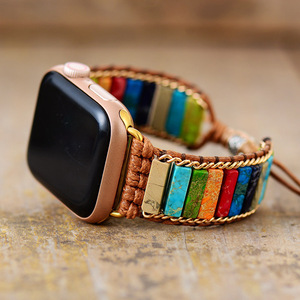 Correa para Apple Watch, Tejida en Textil con Cuentas, 7 Colores, Piedra Imperial, Correa de Moda para Apple Watch Verano 2025 - Product Image 4