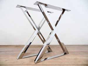 Custom X Shape Stainless Steel Leg for Coffee and Dining Table Leg - Product Image 4