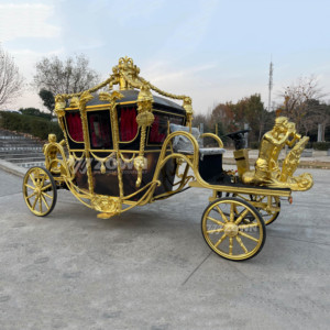 Calèche royale de mariage, design de décoration exquis, pour banquets de luxe, fêtes, carnavals et spectacles de rue - Product Image 5