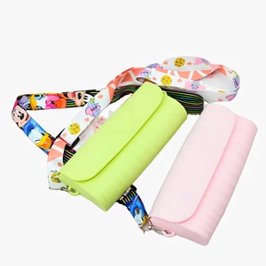 Small Silicone Crossbody Bag Buckle Waterproof Makeup Pouch Organizer <b>Wristlet</b> Clutch Purse with Magnetic for Women - Product Image 4