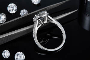 Mädchen Großhandels preis Sterling Silber Vintage Ringe versprechen Ringe für Frauen Diamant Moissan ite Ring - Product Image 6