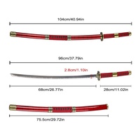 Espada Real de 104 cm del Anime Japonés One Piece, Sandai Kitetsu Roronoa Zoro Katana, para Cosplay