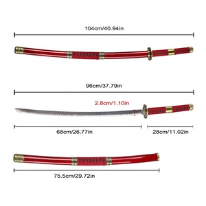 <span class=keywords><strong>Katana</strong></span> en acier carbone Sandai Kitetsu Roronoa Zoro de l'anime japonais <span class=keywords><strong>One</strong></span> <span class=keywords><strong>Piece</strong></span>, 104 cm, véritable épée pour accessoire de cosplay - Product Image 2