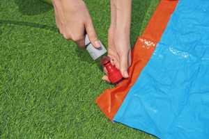 Toboggan aquatique gonflable écologique en PVC pour l'extérieur, équipement de jeu aquatique d'été pour la cour - Product Image 6