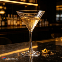 Nouvel article : Verre à martini réutilisable en plastique de 7,5 oz, gobelet à margarita en polycarbonate pour bar, KTV et club