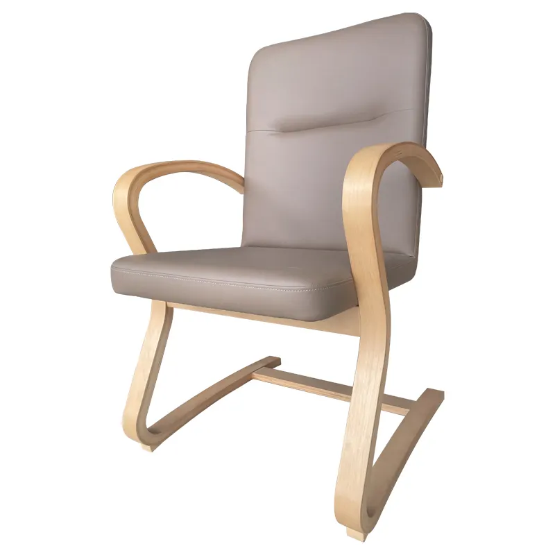 Toptan özelleştirilmiş Modern eğlence Bent ahşap kumaş deri kol sandalye oturma odası salonu için