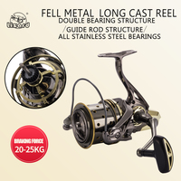 LIZARD Surf Spinning Carp Fishing Reel 30kg Drag Power 10 + 1BB Roulements en acier inoxydable Big Sea Fishing Reel
