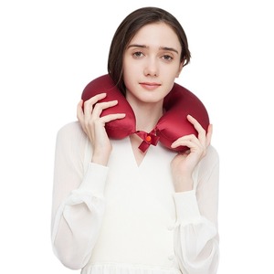 100% Mulberry Silk Neck <strong>U</strong> <strong>Pillow</strong> 19mm Comfortable Soft Memory Foam Portable Travel Nap <strong>Pillow</strong> Custom Cooling Outdoor Use Logo - Product Image 1